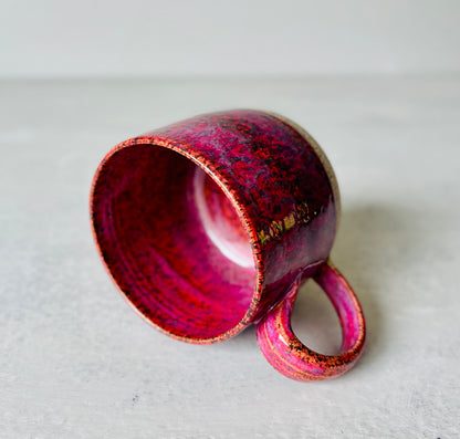 Raspberry Crimson Speckled Mug