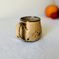 Matte Ginger Mug on Black Stoneware