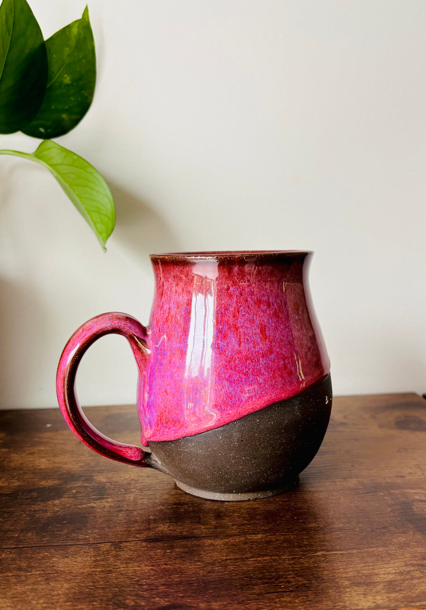 Pre-Order: Absolutely the Fuck Not Mug Hot Cherry Glaze on Black Clay (10-12 weeks)