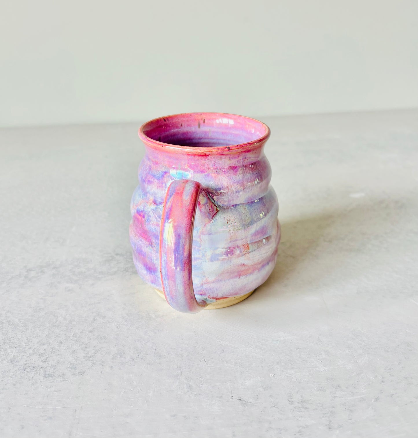 Iridescent Bubble Mug in Cosmic Rose Glaze (14 fl oz)