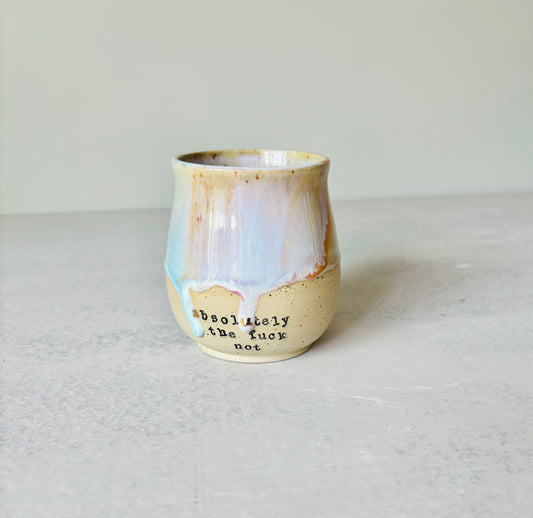 Rainbow Absolutely the Fuck Not Mug 22K Gold Letter (12 fl oz)