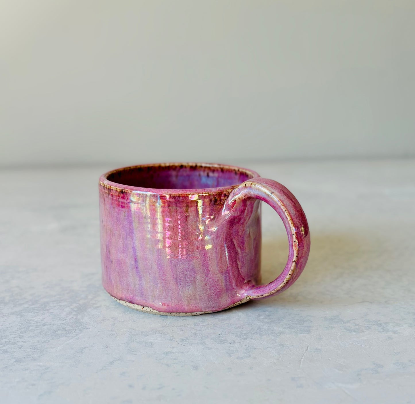 Iridescent Speckled Rose Mug (second)