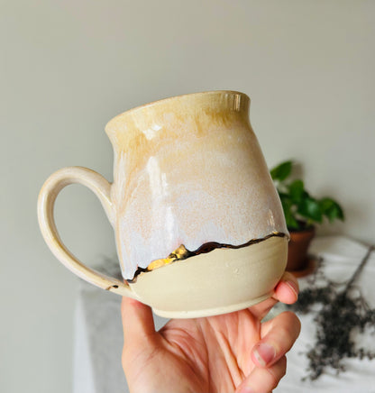 22k Gold Lined Honey & Cream Mug
