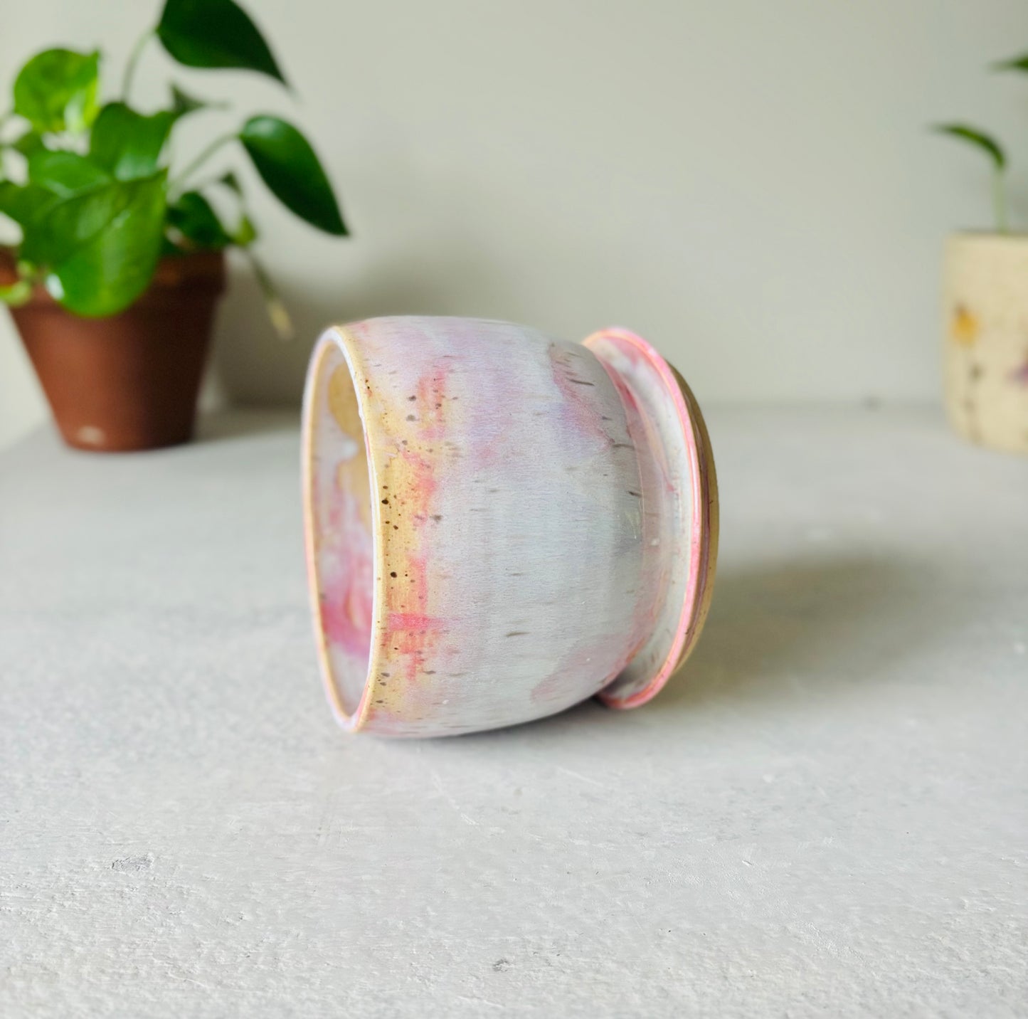 Soft Pink Bubble Planter Holder