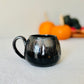 13.5 floz  Chrome & Black Stoneware Pumpkin Mug