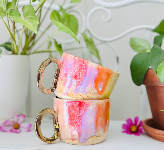 22k Gold Handle Rainbow Mug