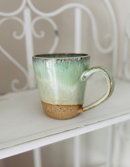 Soft Sage Mug in Brown Speckled Stoneware(15 fl oz)