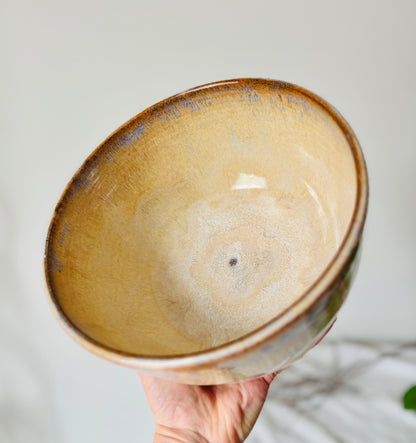 12 Cup Toasted Honey Cream Serving Bowl
