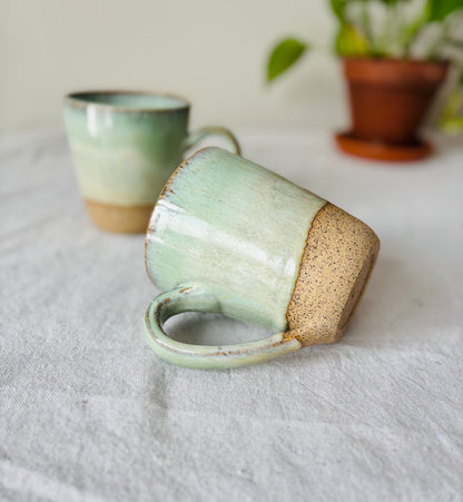 Soft Sage Mug in Brown Speckled Stoneware(15 fl oz)