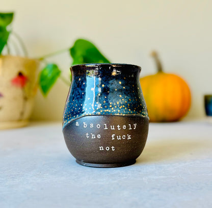 22k Gold Stars Absolutely the Fuck Not Mug in Prism Green (14 fl oz)