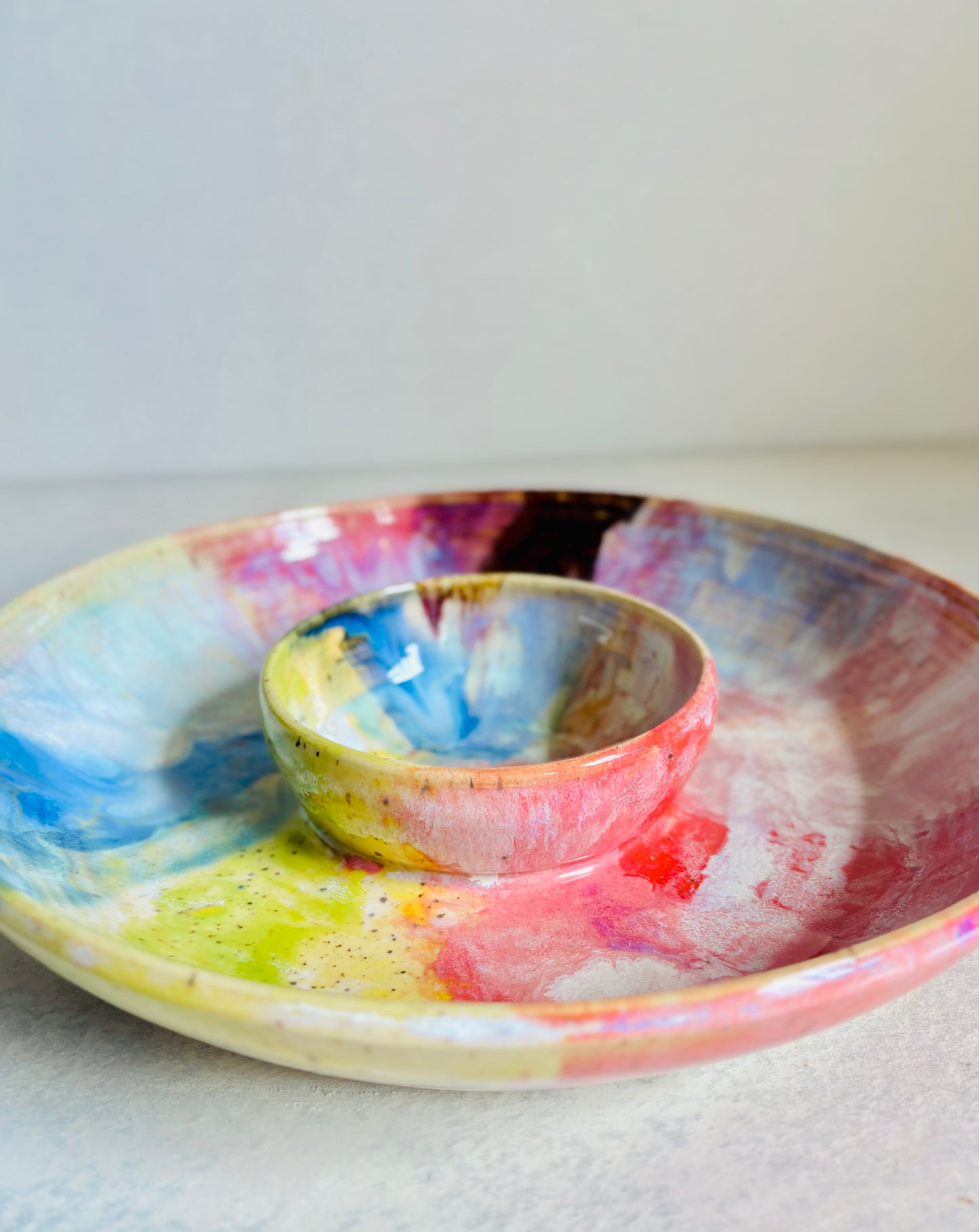 Party Platter Rainbow Glaze