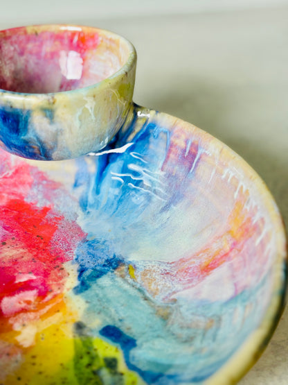 Rainbow Chip & Dip Bowl