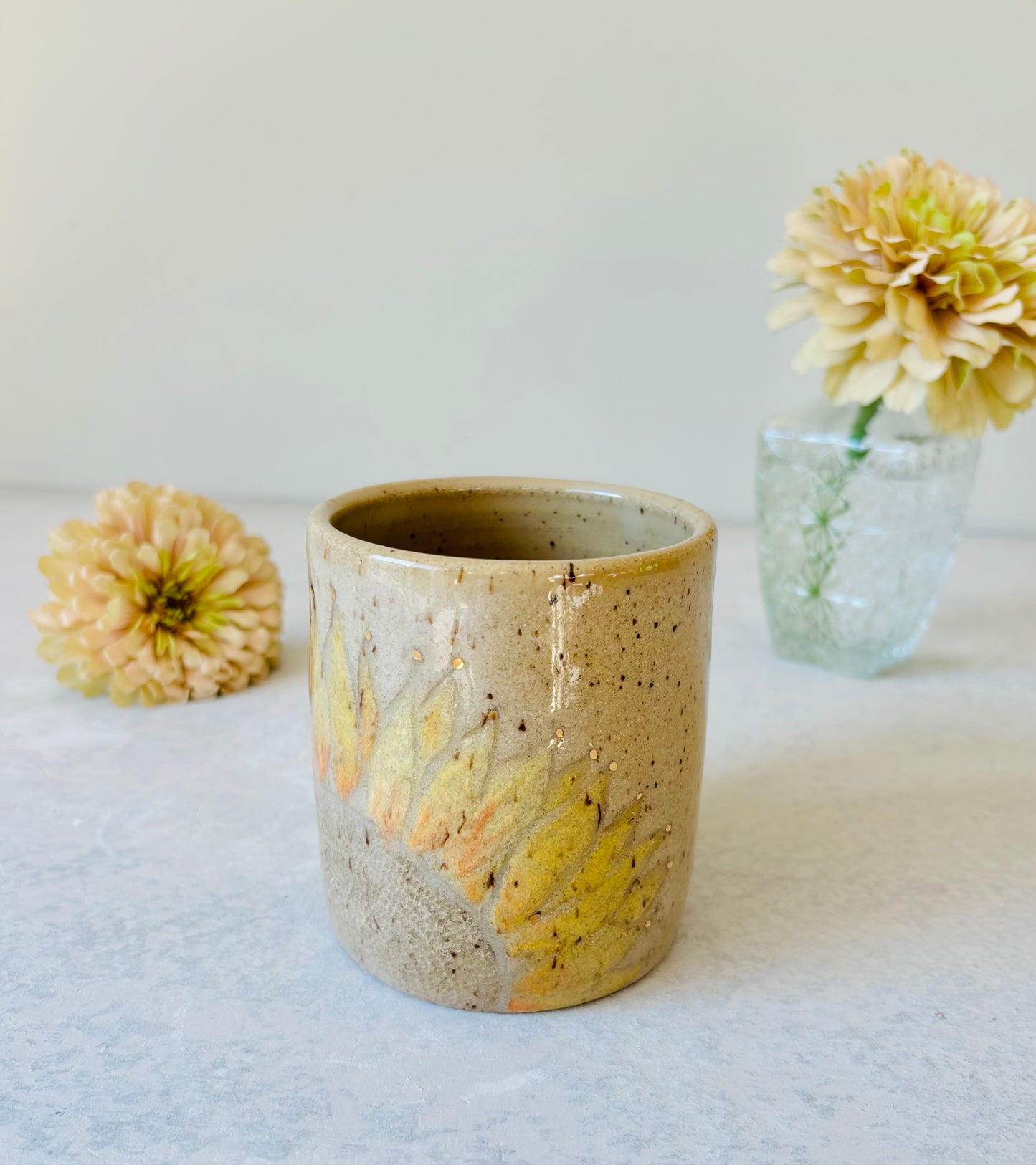 Sunflower Mug 22k Gold