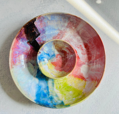 Party Platter Rainbow Glaze