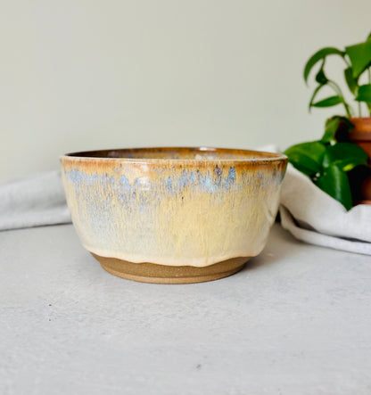 12 Cup Toasted Honey Cream Serving Bowl