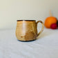 Matte Ginger Mug on Black Stoneware