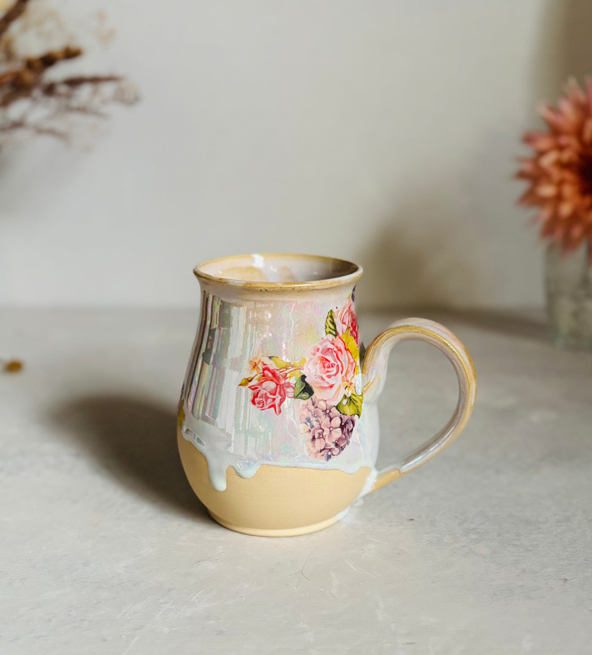 Iridescent Floral Mug (second)