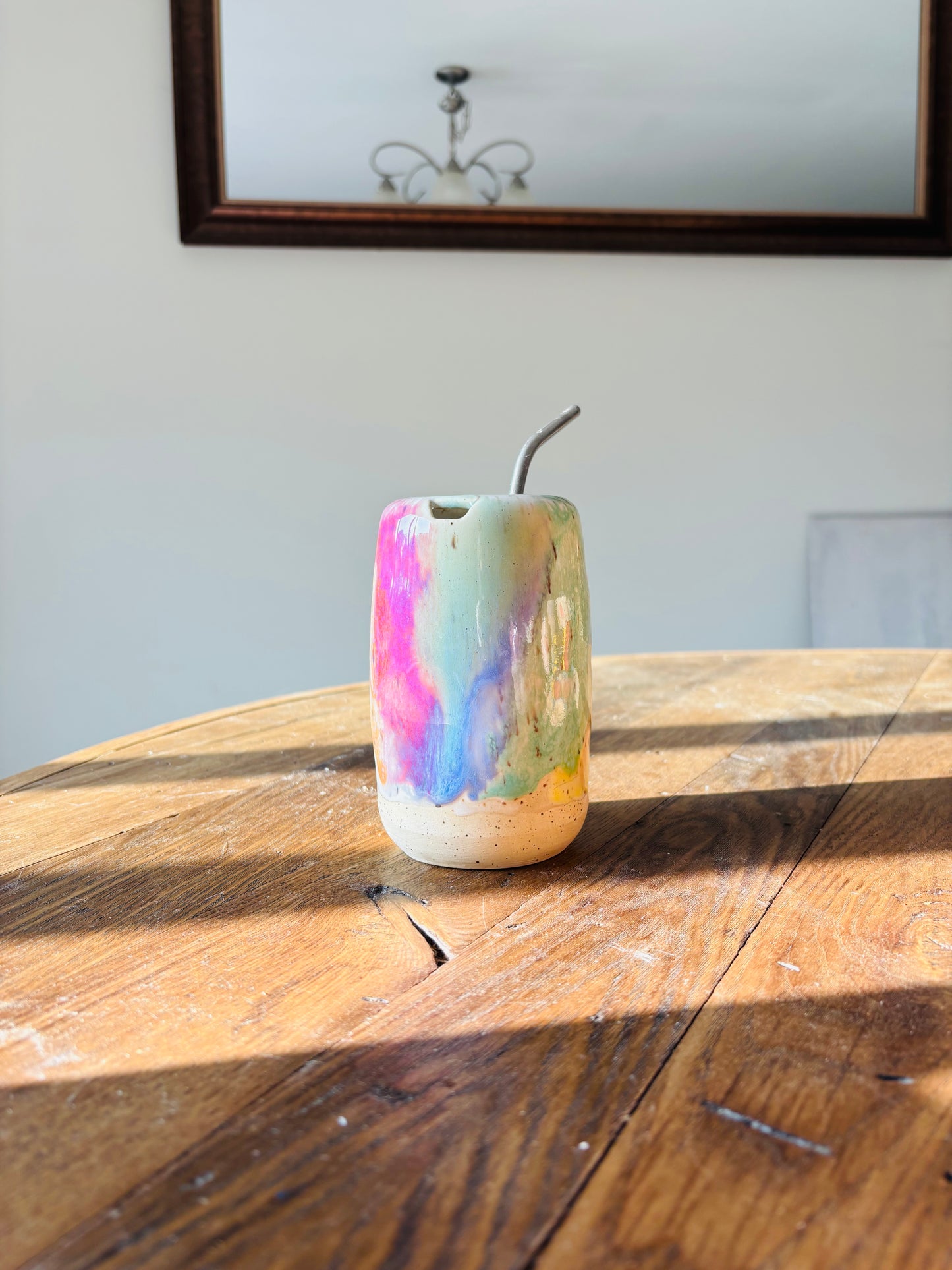 Floating Rainbow Double Sided Grip Tumbler (13 fl oz)