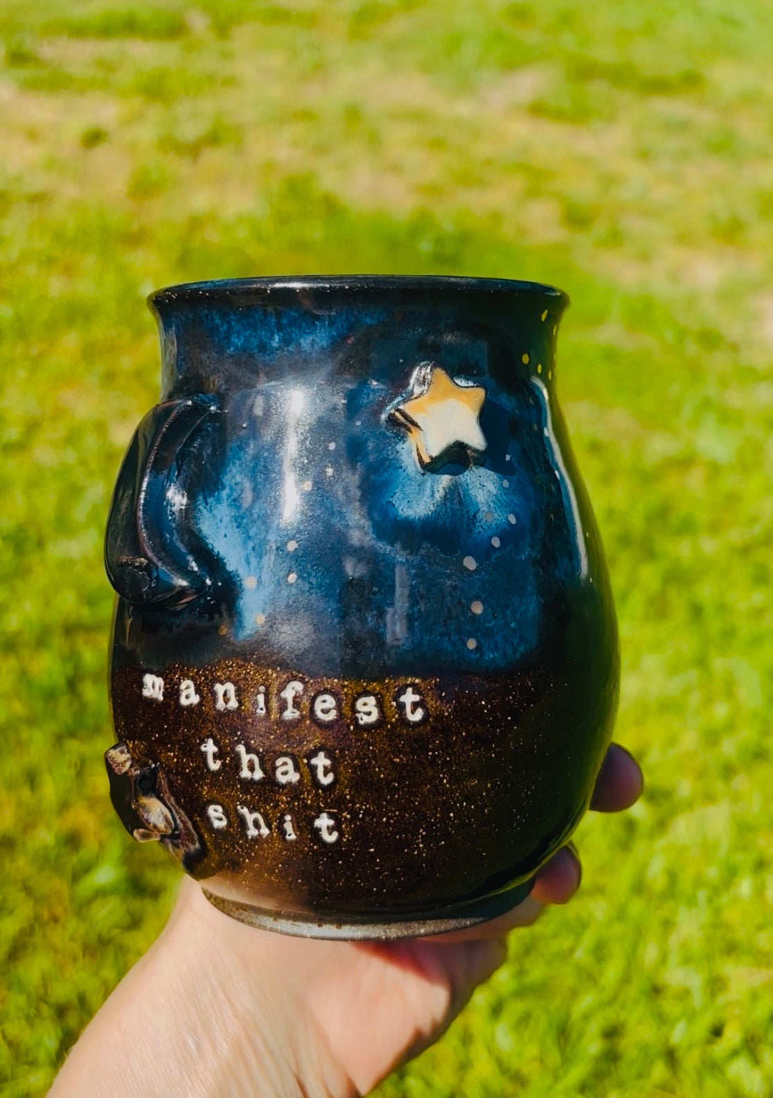 Manifest That Shit Midnight Moon Mug (14 fl oz)