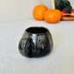 13.5 floz  Chrome & Black Stoneware Pumpkin Mug
