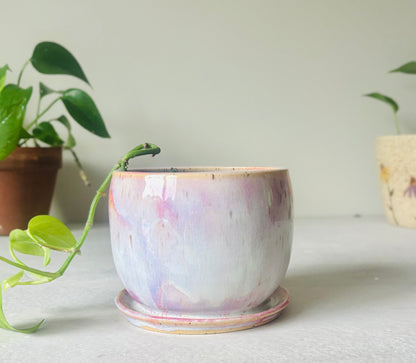 Soft Pink Bubble Planter Holder