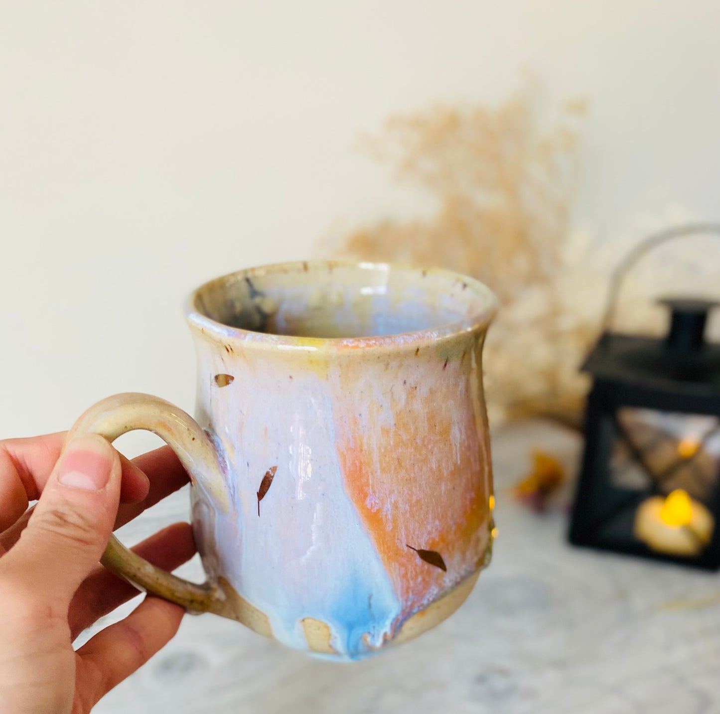 Rainbow Feathers of Gold Mug