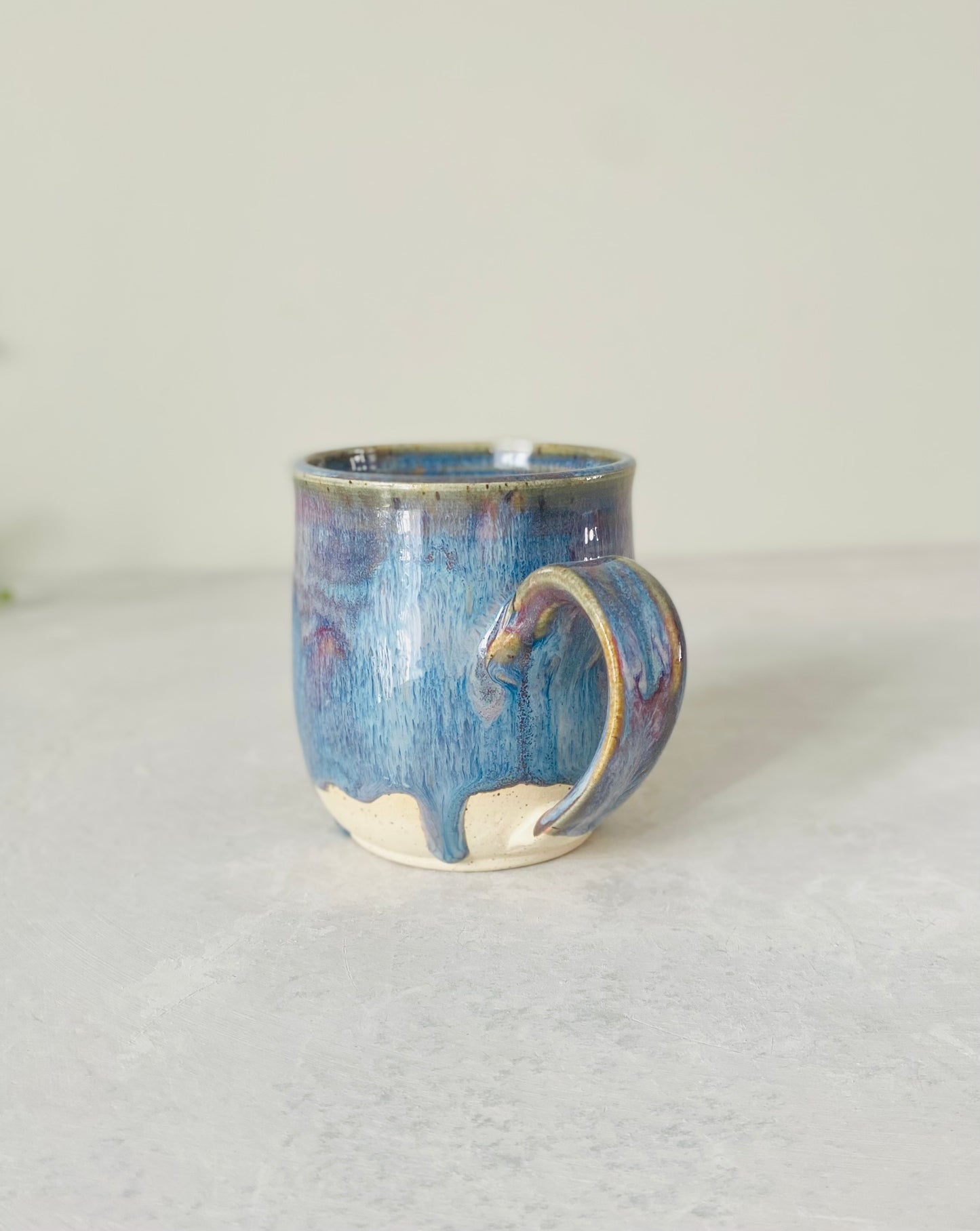 12 oz “Im Confused” Blue Speckled Mug