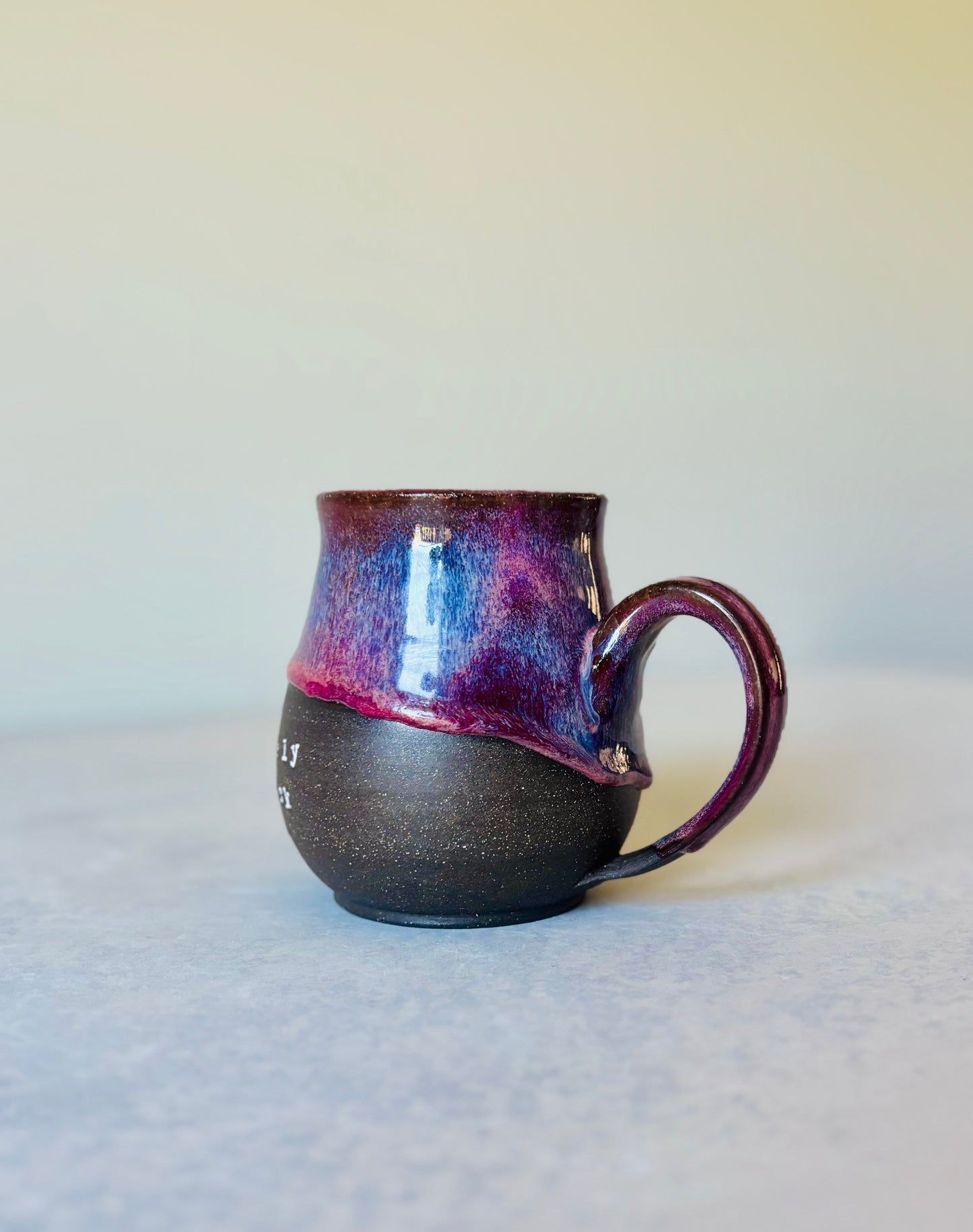 Pre-Order: Absolutely the Fuck Not Mug Summer Berry Glaze on Black Clay (10-12 weeks)