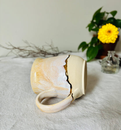 22k Gold Lined Honey & Cream Mug
