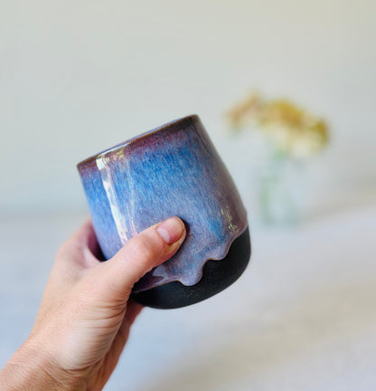 Lavender Black Clay Thumb Mug