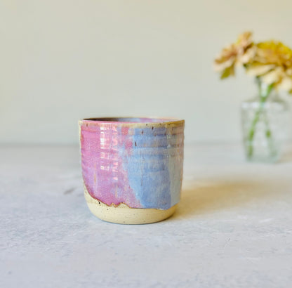 Pink & Lavender 22K Gold Detail Mug with Throw Lines