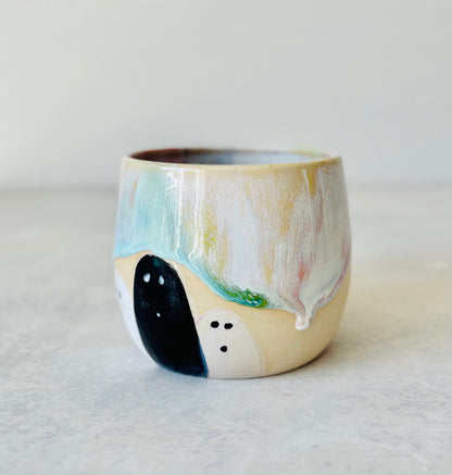 Pastel Rainbow & 22k Gold Ghost Mug