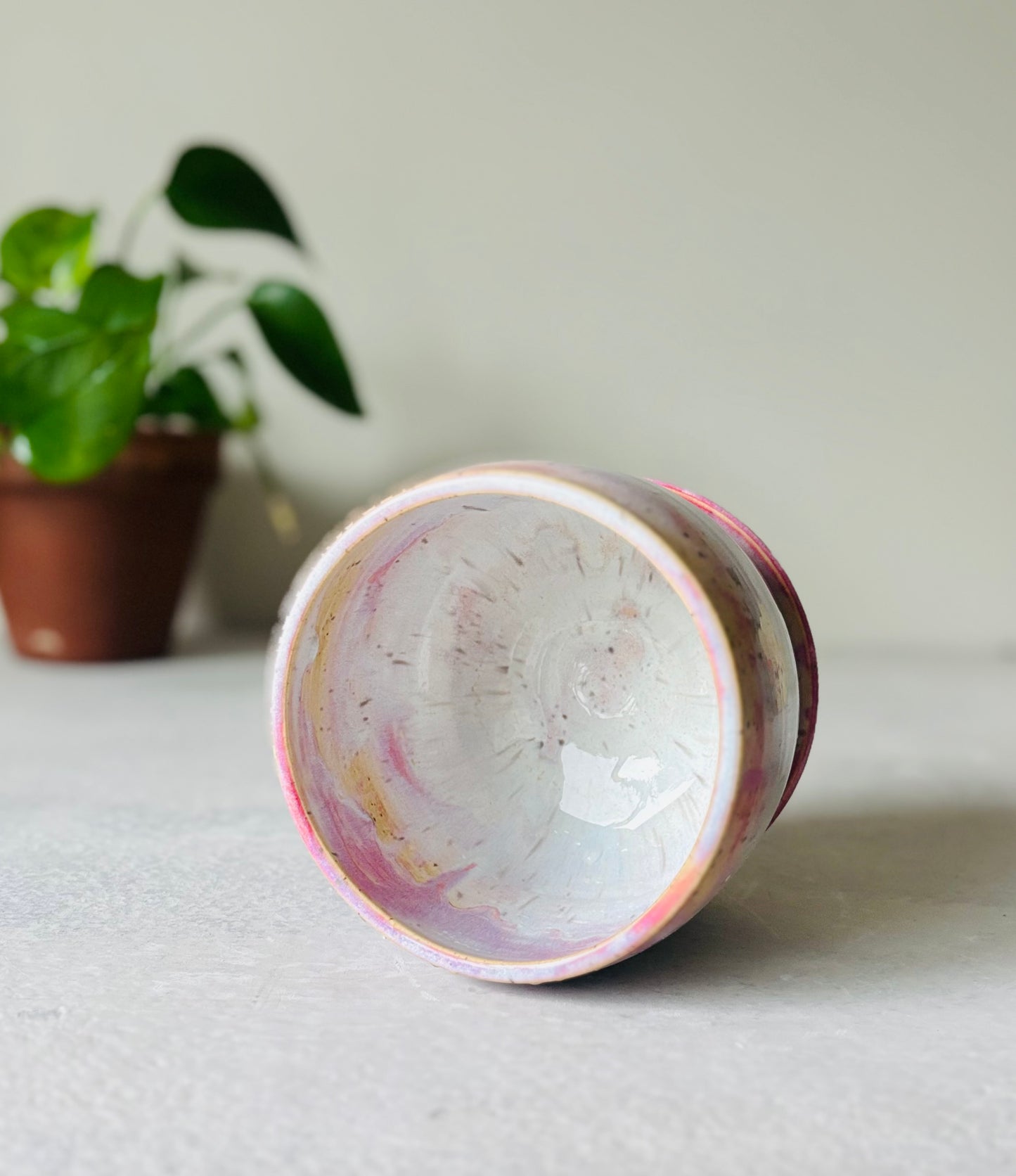 Soft Pink Bubble Planter Holder