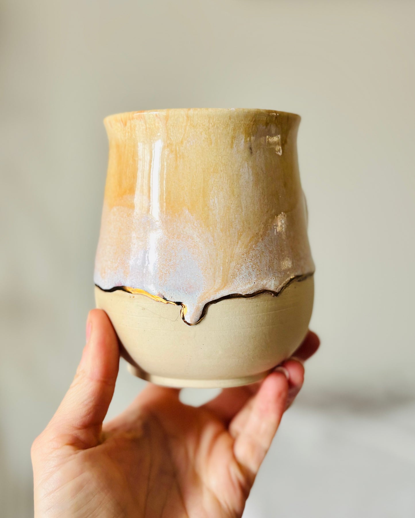 22k Gold Lined Honey & Cream Mug #2 (14 fl oz)