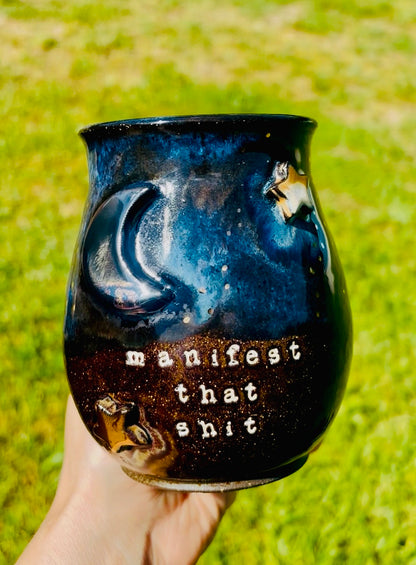 Manifest That Shit Midnight Moon Mug (14 fl oz)