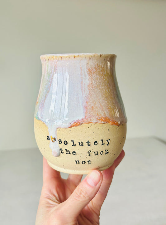 Absolutely the Fuck Not Rainbow Mug with 22k Gold Detail (17 fl oz)