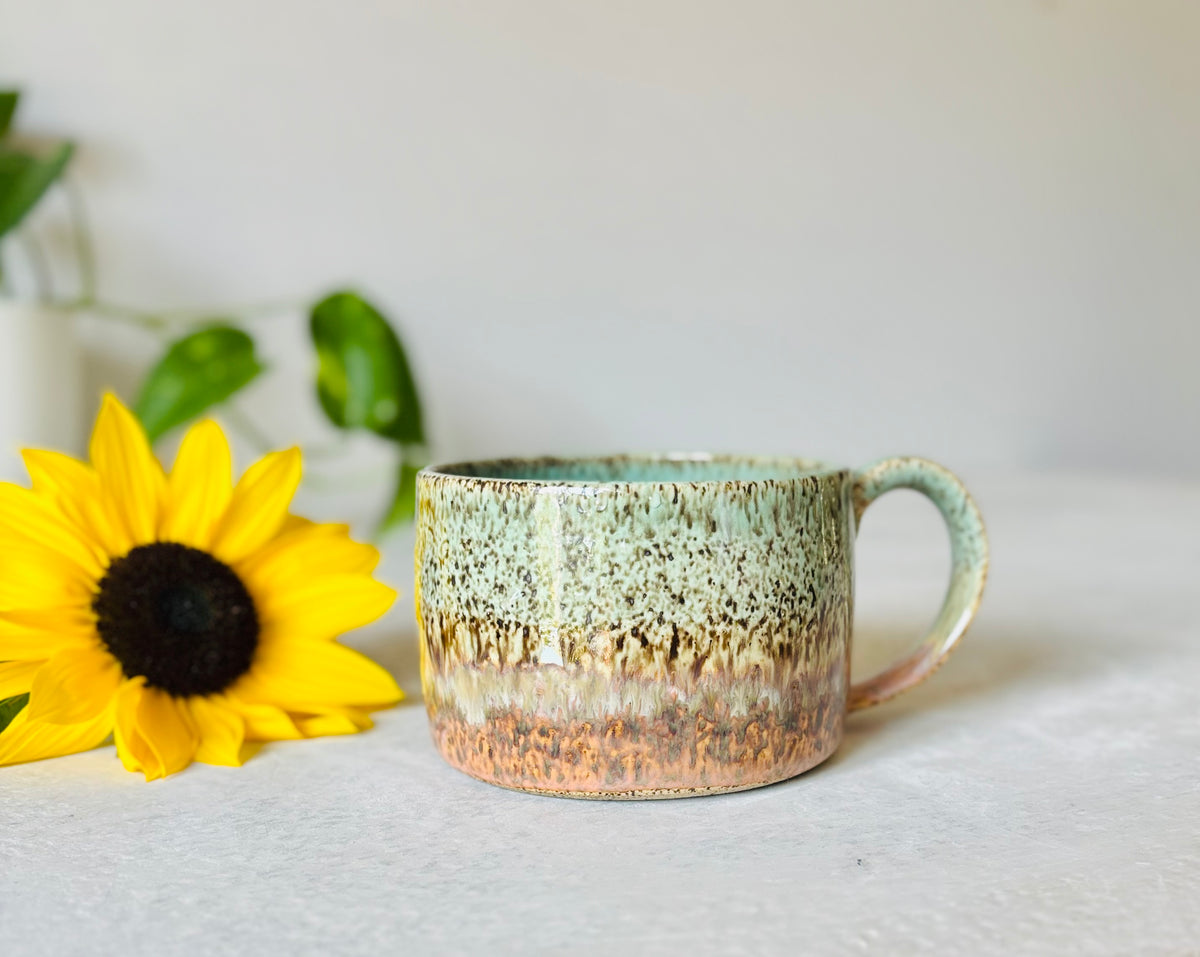 Turquoise Sunset Speckled Mug (15 fl oz)