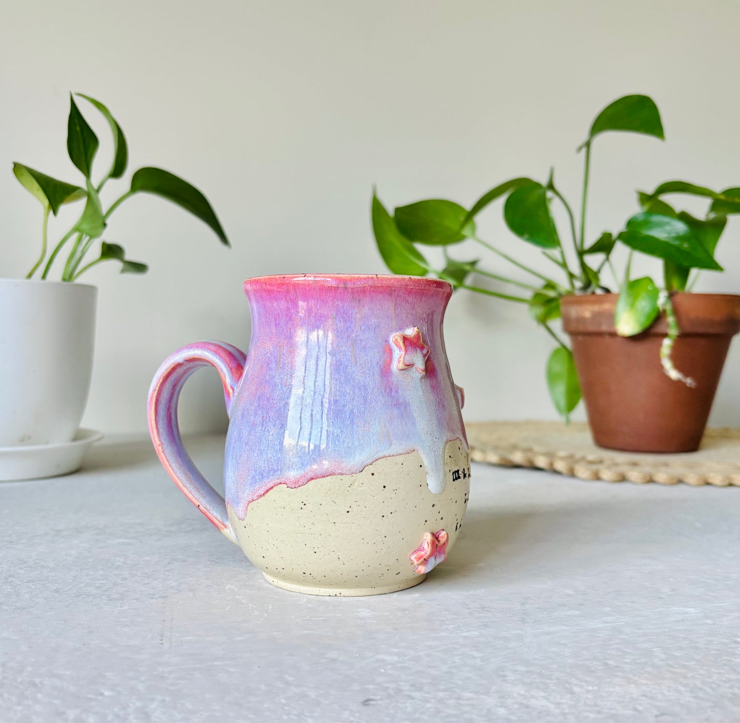 PRE-ORDER: “Manifest That Shit” Mug with Moon & Stars in Summer Rose (12-14 week lead time)