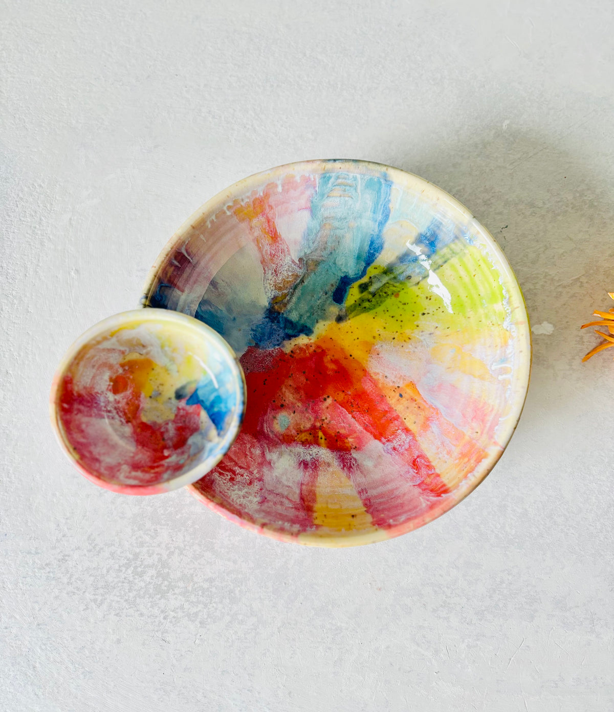 Rainbow Chip & Dip Bowl