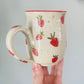 14-16 oz Made to Order Hand Painted Strawberry Mug 4-6 Weeks