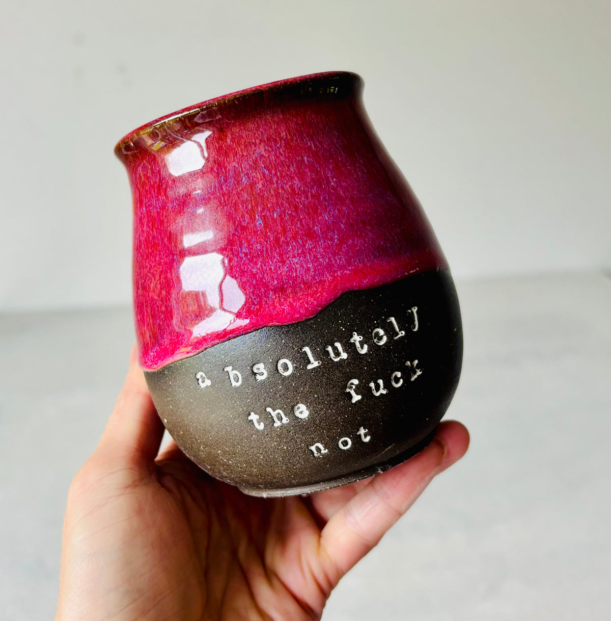 Absolutely the Fuck Not Mug in Hot Cherry (15 fl oz)