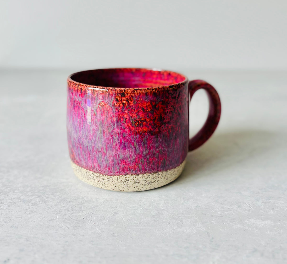 Raspberry Crimson Speckled Mug