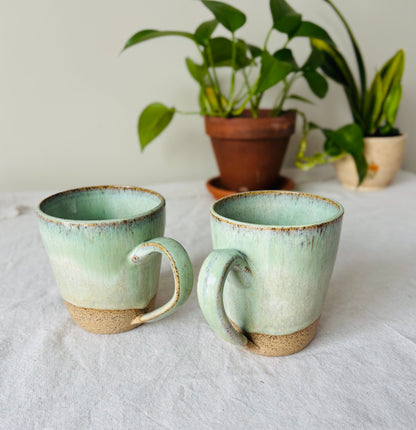 Soft Sage Mug in Brown Speckled Stoneware(15 fl oz)