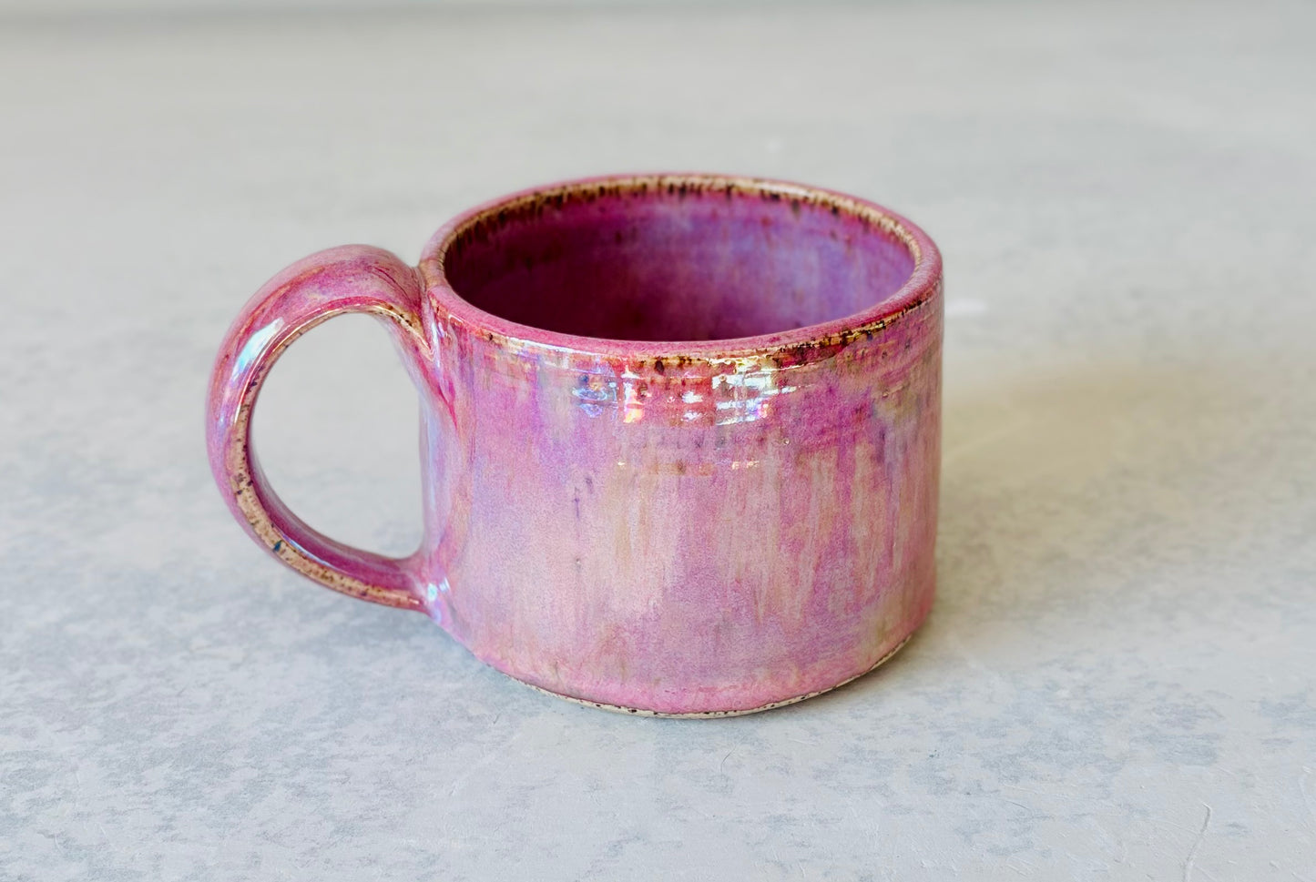 Iridescent Speckled Rose Mug (second)