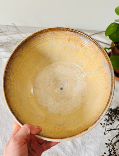 12 Cup Toasted Honey Cream Serving Bowl