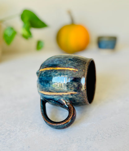 22k Gold Ridged Freckled Pumpkin Mug (20 fl oz) (Copy)