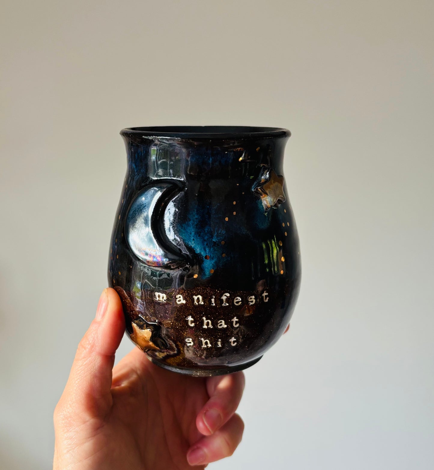 Manifest That Shit Midnight Moon Mug (14 fl oz)