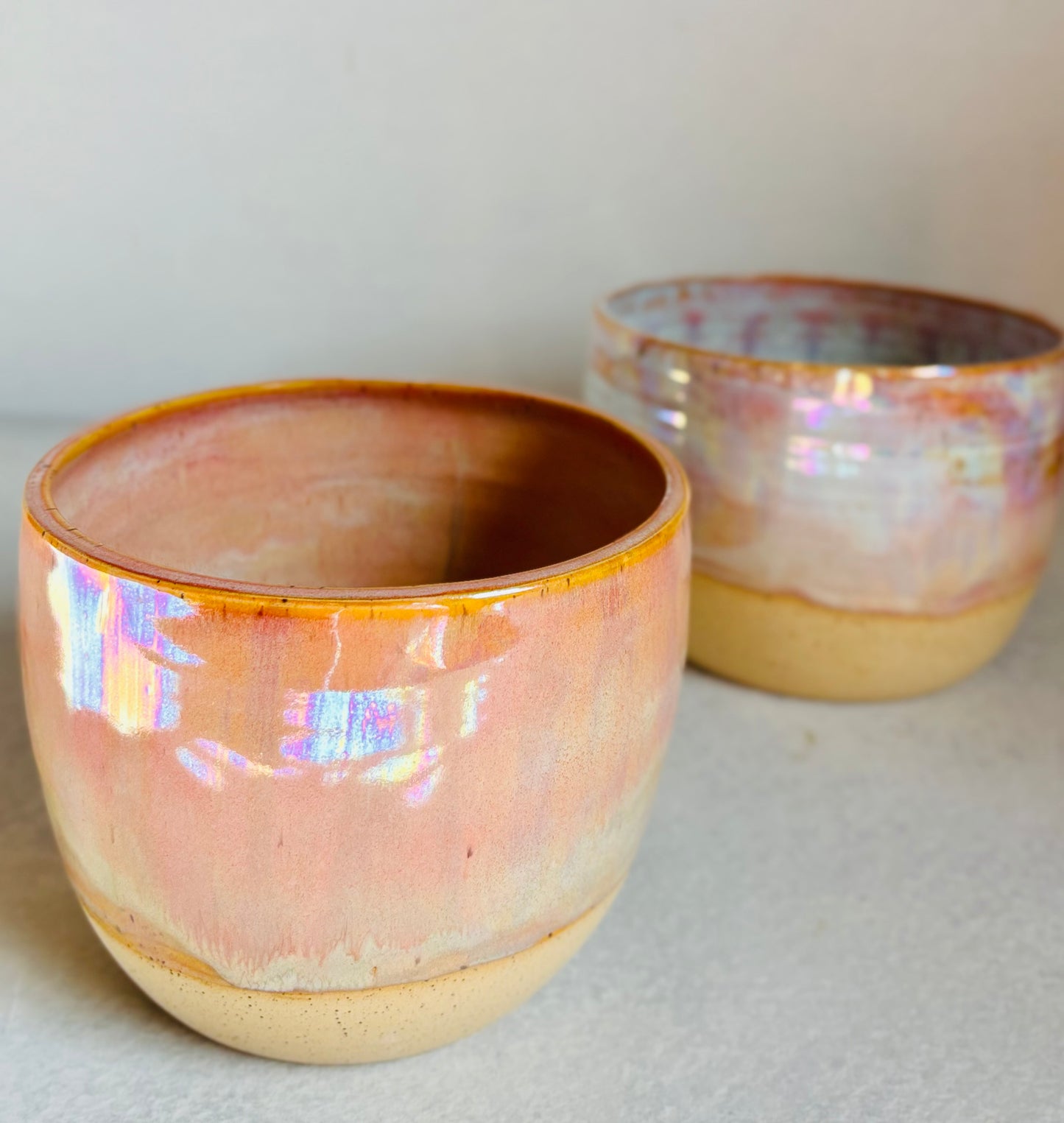 Serving Bowl in Pastel Iridescent Persimmon (7cups)
