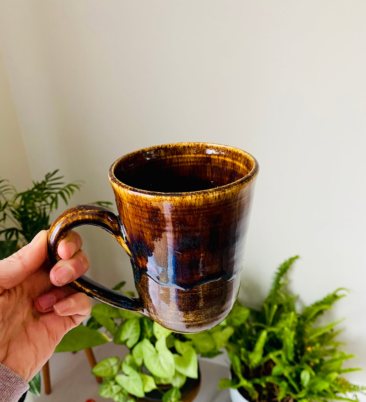 15oz Autumn Glitter & Gold Tall Mug