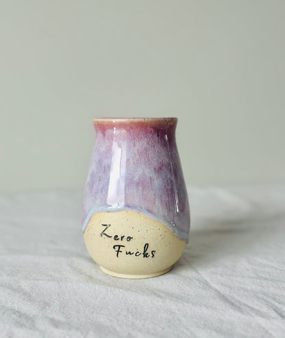 Zero Fucks Large Mug in Purple Haze (22 fl oz)